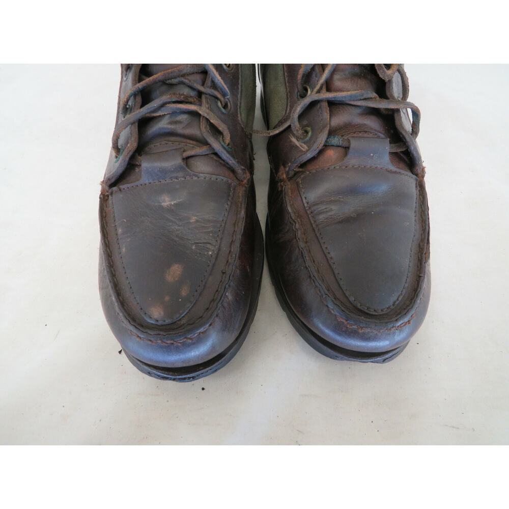 Timberland Womens Brown Leather Laces Moc Toe Casual Boots Bootie Size 9.5 M - Picture 6 of 10